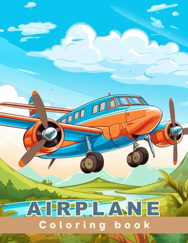 Airplane Coloring book for children: Age 4 - 12