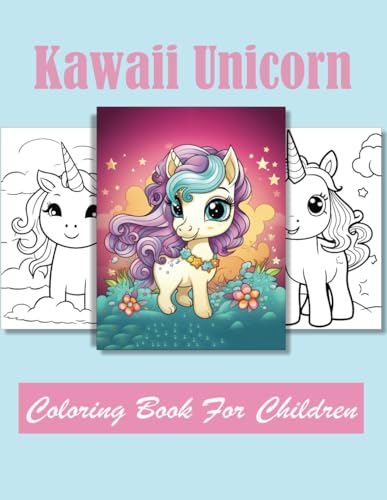 Kawaii Unicorn Coloring book for children: Age 4 - 12
