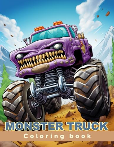 Monster Truck Coloring book: Age 4 - 12
