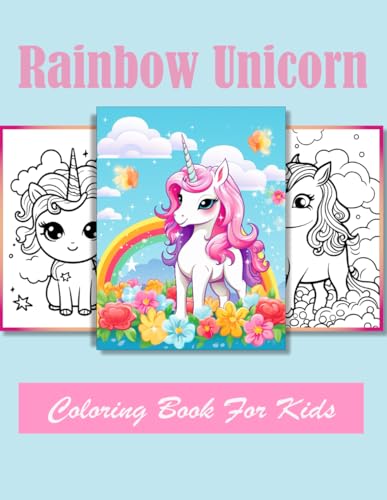 Rainbow Unicorn Coloring book for children: Age 4 - 12