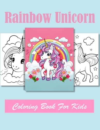 Rainbow Unicorn Coloring book for children: Age 4 - 12
