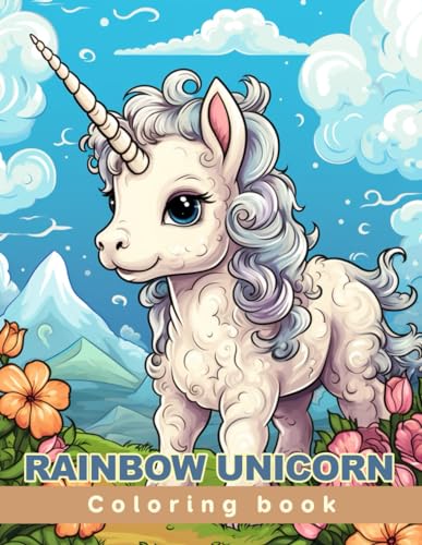 Rainbow Unicorn Coloring book: Age 4 - 12