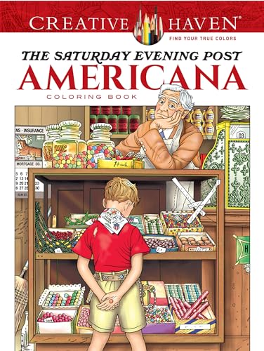 The Saturday Evening Post Americana Coloring Book (Creative Haven Adult Coloring)