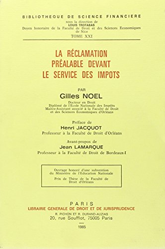 la réclamation préalable devant le service des impôts (21) von LGDJ