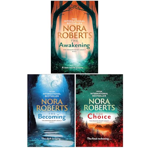 Foblit ltd The Dragon Heart Legacy Series 3 Books Collection Set by Nora Roberts (The Awakening, The Becoming & The Choice)