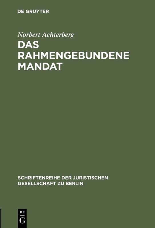 Das rahmengebundene Mandat von De Gruyter