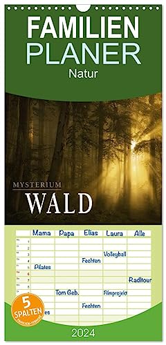 Familienplaner 2024 - Mysterium Wald mit 5 Spalten (Wandkalender, 21 cm x 45 cm) CALVENDO