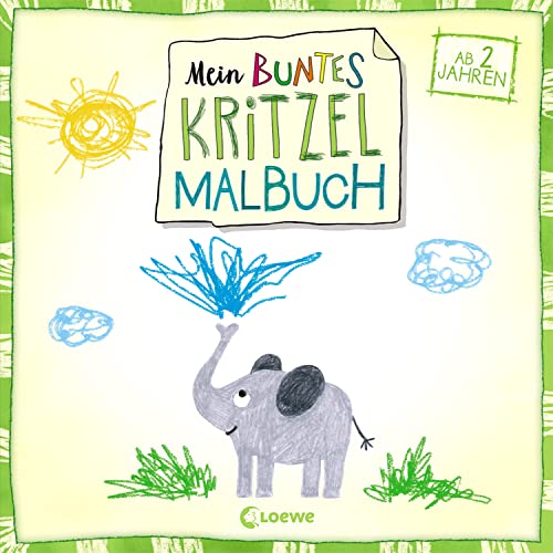 Mein buntes Kritzel-Malbuch (Elefant): ab 2 Jahre