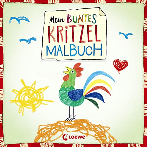 Mein buntes Kritzel-Malbuch (Hahn): Kritzelbuch mit über 40 farbigen Motiven für Kinder ab 2 Jahre - Erstes Kritzeln und Ausmalen für Mädchen und Jungen