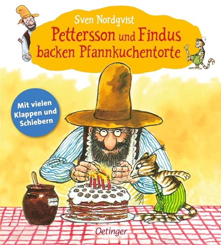 Pettersson und Findus backen Pfannkuchentorte: Mit vielen Klappen und Schiebern. Pappbilderbuch zum Mitmachen mit lustiger Geburtstags-Geschichte von Sven Nordqvist für Kinder ab 2 Jahren Pettersson und Findus backen Pfannkuchentorte: Mit vielen Klappen und Schiebern. Pappbilderbuch zum Mitmachen mit lustiger Geburtstags-Geschichte von Sven Nordqvist für Kinder ab 2 Jahren
