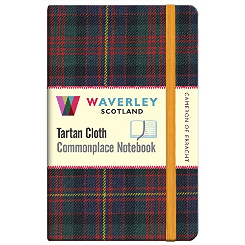 Waverley (M): Cameron of Erracht Tartan Cloth Commonplace Notebook (Waverley Scotland Tartan Cloth Commonplace Notebooks/Gift/stationery/plaid)