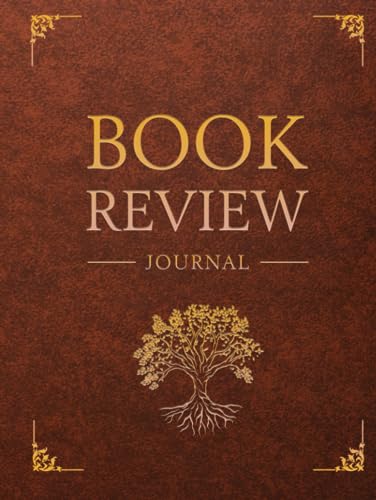 Book Review Journal: 100 Record Pages For Book Lovers | The Tree of Life; Elegant Leather Design