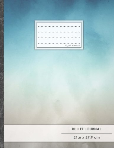 Bullet Journal • A4-Format, 100+ Seiten, Soft Cover, Register, „Verwaschen“ • Original #GoodMemos Dot Grid Notebook • Perfekt als Tagebuch, Zeichenbuch, Kalligraphie Buch von #GoodMemos Bullet Journal