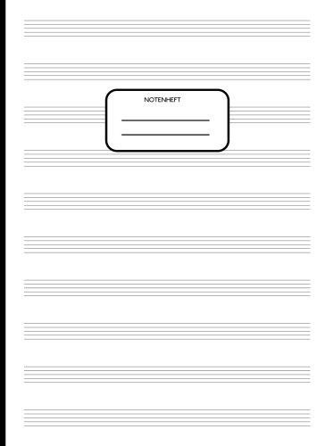 Notenheft: DIN A4 | Schule + Studium | Musik Unterricht Notenheft | Komposition | 100 Seiten | gebunden