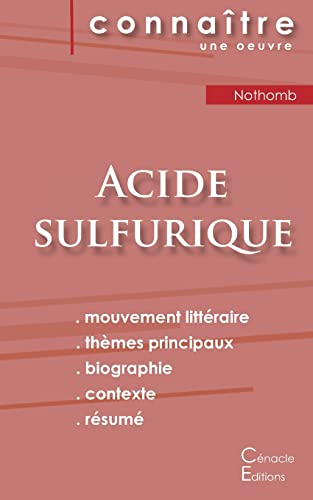 Fiche de lecture Acide sulfurique de Nothomb (Analyse littéraire de référence et résumé complet) von Les Editions Du Cenacle