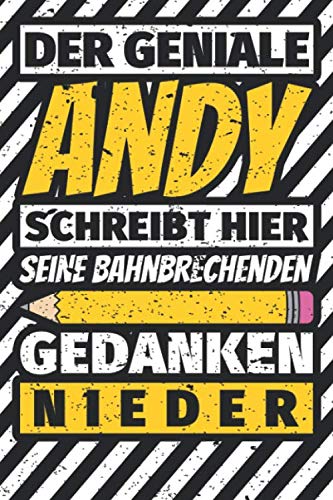 Notizbuch liniert: Andy Geschenke lustiger Spruch Vorname Notizbuch liniert: Andy Geschenke lustiger Spruch Vorname