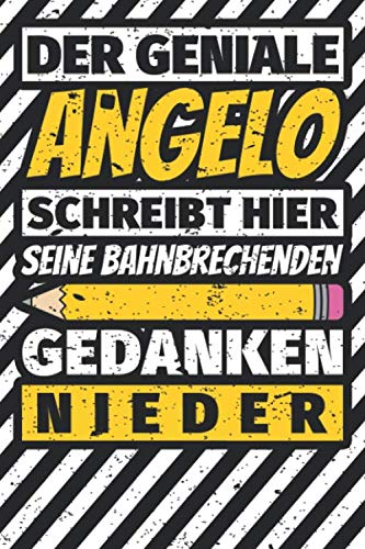Notizbuch liniert: Angelo Geschenke lustiger Spruch Vorname