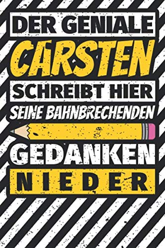 Notizbuch liniert: Carsten Geschenke lustiger Spruch Vorname Notizbuch liniert: Carsten Geschenke lustiger Spruch Vorname von Independently published