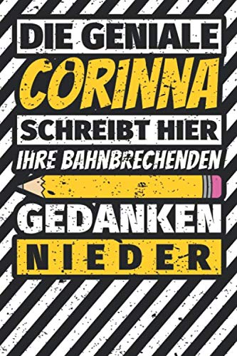 Notizbuch liniert: Corinna Geschenke lustiger Spruch Vorname Notizbuch liniert: Corinna Geschenke lustiger Spruch Vorname