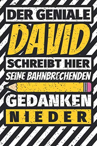 Notizbuch liniert: David Geschenke lustiger Spruch Vorname Notizbuch liniert: David Geschenke lustiger Spruch Vorname