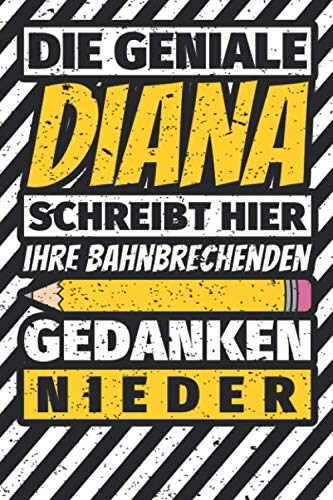 Notizbuch liniert: Diana Geschenke lustiger Spruch Vorname