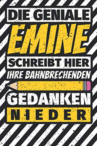 Notizbuch liniert: Emine Geschenke lustiger Spruch Vorname Notizbuch liniert: Emine Geschenke lustiger Spruch Vorname