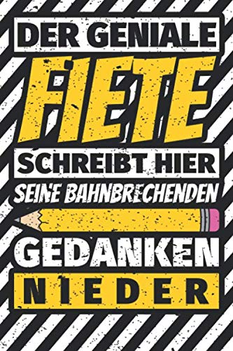 Notizbuch liniert: Fiete Geschenke lustiger Spruch Vorname Notizbuch liniert: Fiete Geschenke lustiger Spruch Vorname