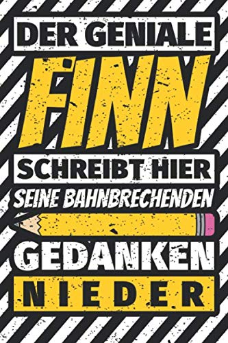 Notizbuch liniert: Finn Geschenke lustiger Spruch Vorname Notizbuch liniert: Finn Geschenke lustiger Spruch Vorname