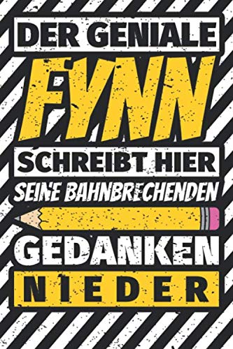 Notizbuch liniert: Fynn Geschenke lustiger Spruch Vorname Notizbuch liniert: Fynn Geschenke lustiger Spruch Vorname