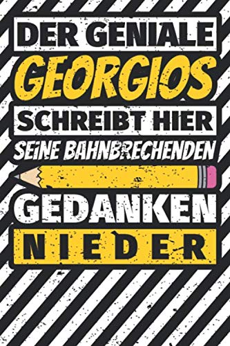 Notizbuch liniert: Georgios Geschenke lustiger Spruch Vorname Notizbuch liniert: Georgios Geschenke lustiger Spruch Vorname