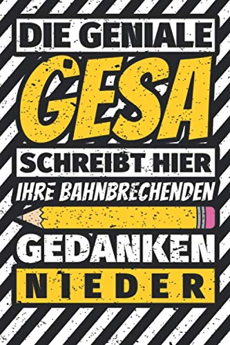 Notizbuch liniert: Gesa Geschenke lustiger Spruch Vorname