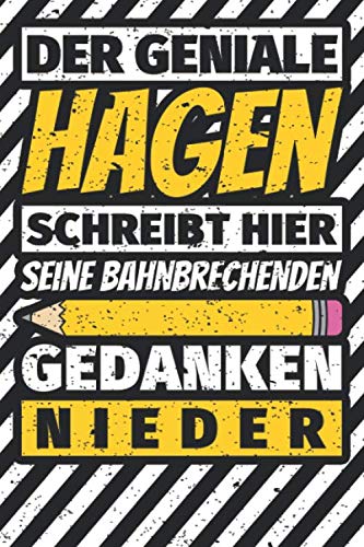 Notizbuch liniert: Hagen Geschenke lustiger Spruch Vorname Notizbuch liniert: Hagen Geschenke lustiger Spruch Vorname