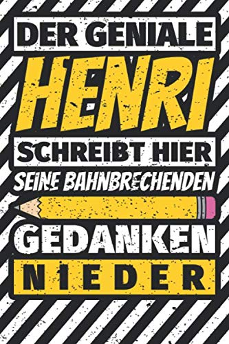 Notizbuch liniert: Henri Geschenke lustiger Spruch Vorname