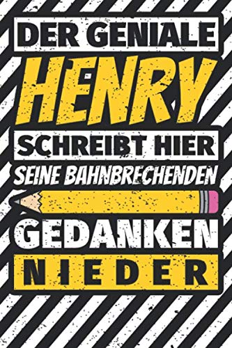 Notizbuch liniert: Henry Geschenke lustiger Spruch Vorname
