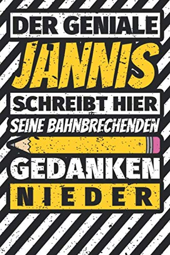 Notizbuch liniert: Jannis Geschenke lustiger Spruch Vorname
