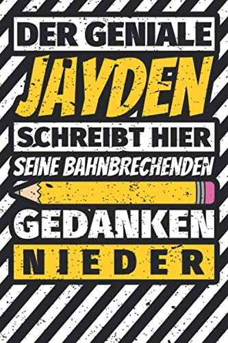 Notizbuch liniert: Jayden Geschenke lustiger Spruch Vorname Notizbuch liniert: Jayden Geschenke lustiger Spruch Vorname