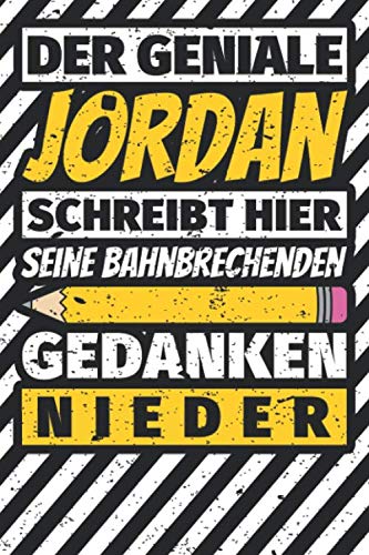 Notizbuch liniert: Jordan Geschenke lustiger Spruch Vorname