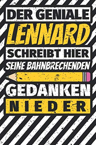 Notizbuch liniert: Lennard Geschenke lustiger Spruch Vorname Notizbuch liniert: Lennard Geschenke lustiger Spruch Vorname von Independently published