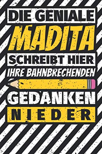Notizbuch liniert: Madita Geschenke lustiger Spruch Vorname Notizbuch liniert: Madita Geschenke lustiger Spruch Vorname von Independently published