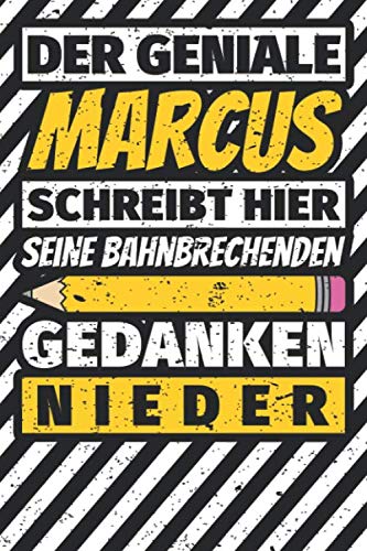 Notizbuch liniert: Marcus Geschenke lustiger Spruch Vorname Notizbuch liniert: Marcus Geschenke lustiger Spruch Vorname