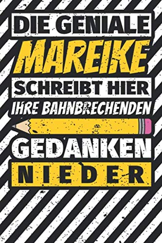 Notizbuch liniert: Mareike Geschenke lustiger Spruch Vorname Notizbuch liniert: Mareike Geschenke lustiger Spruch Vorname
