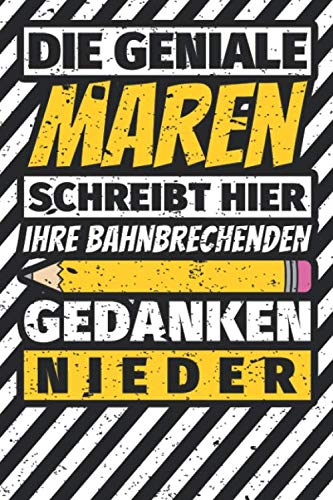 Notizbuch liniert: Maren Geschenke lustiger Spruch Vorname Notizbuch liniert: Maren Geschenke lustiger Spruch Vorname