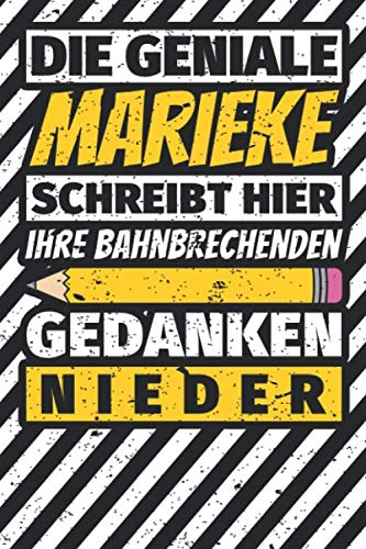 Notizbuch liniert: Marieke Geschenke lustiger Spruch Vorname Notizbuch liniert: Marieke Geschenke lustiger Spruch Vorname