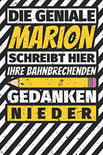 Notizbuch liniert: Marion Geschenke lustiger Spruch Vorname Notizbuch liniert: Marion Geschenke lustiger Spruch Vorname