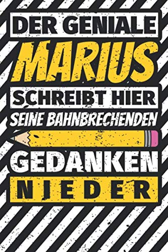 Notizbuch liniert: Marius Geschenke lustiger Spruch Vorname Notizbuch liniert: Marius Geschenke lustiger Spruch Vorname
