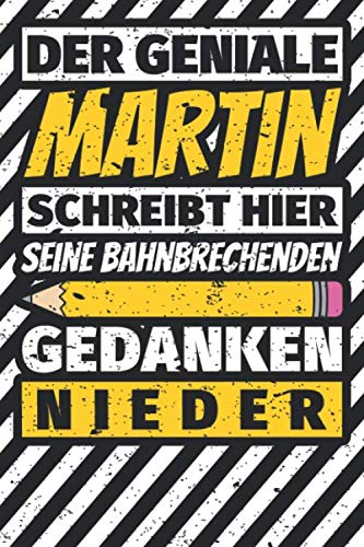 Notizbuch liniert: Martin Geschenke lustiger Spruch Vorname