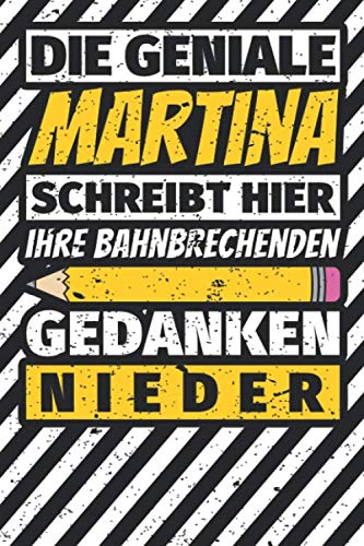 Notizbuch liniert: Martina Geschenke lustiger Spruch Vorname