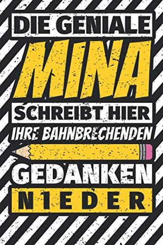 Notizbuch liniert: Mina Geschenke lustiger Spruch Vorname Notizbuch liniert: Mina Geschenke lustiger Spruch Vorname