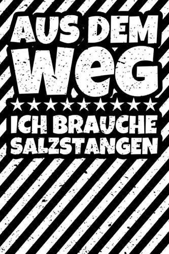 Notizbuch liniert: Salzstangen lustiger Spruch Salzstange Geschenke
