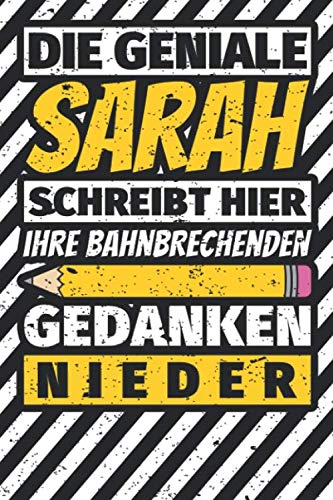 Notizbuch liniert: Sarah Geschenke lustiger Spruch Vorname Notizbuch liniert: Sarah Geschenke lustiger Spruch Vorname